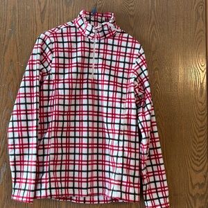 NWT Lands End Plaid Fleece LS Size S